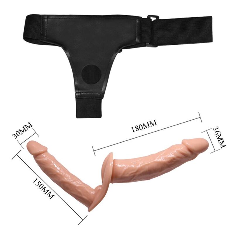 BAILE - ULTRA APPASSIONATA DOPPI DILDOS CON IMBRAGATURA - BAILE HARNESS COLLECTION | Lingerie Harness Boutique
