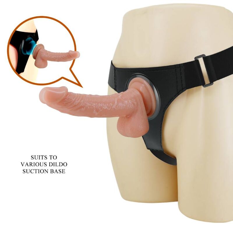 PRETTY LOVE - IMBRAGATURA SLIP UNIVERSALE CON DILDO KEVIN 19 CM NATURALE - PRETTY LOVE | Lingerie Harness Boutique