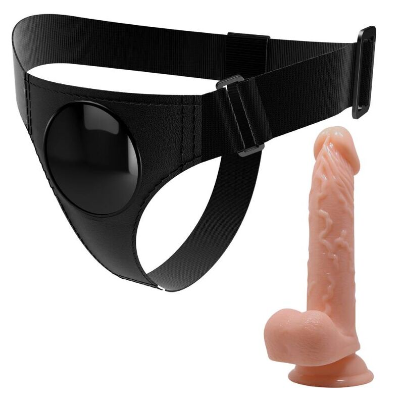 PRETTY LOVE - IMBRAGATURA SLIP UNIVERSALE CON DILDO KEVIN 19 CM NATURALE - PRETTY LOVE | Lingerie Harness Boutique