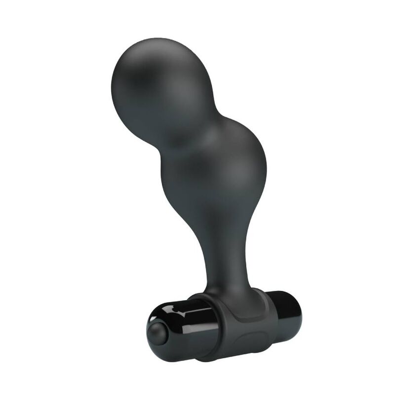 MR PLAY - PLUG ANALE VIBRATORE IN SILICONE NERO - MR PLAY | Lingerie Harness Boutique