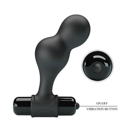 MR PLAY - PLUG ANALE VIBRATORE IN SILICONE NERO - MR PLAY | Lingerie Harness Boutique