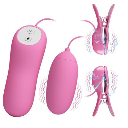 PRETTY LOVE - PINK ELECTRIC SHOCK AND VIBRATION TWEEZERS