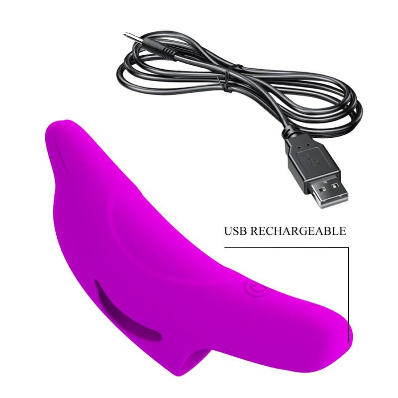 PRETTY LOVE - POTENTE STIMOLATORE DELLE DITA DELPHINI VIOLA - PRETTY LOVE | Lingerie Harness Boutique