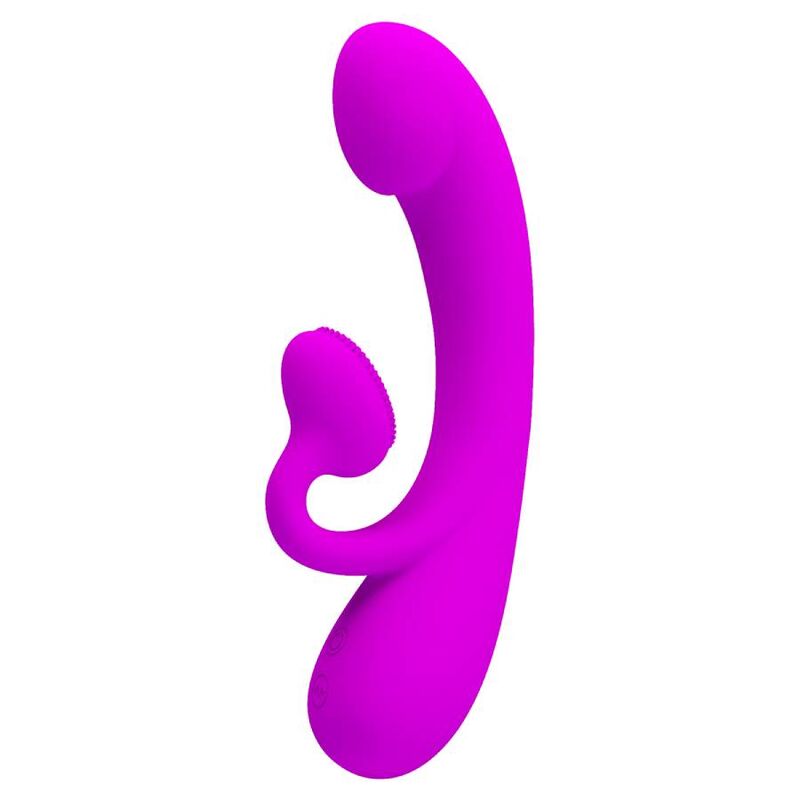 PRETTY LOVE - SINCERE VIBRATOR AND PURPLE SILICONE CLITORAL SUCTION CUP