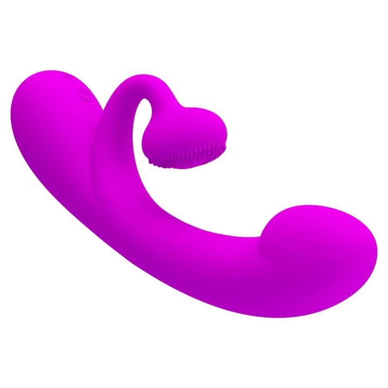 PRETTY LOVE - SINCERE VIBRATOR AND PURPLE SILICONE CLITORAL SUCTION CUP