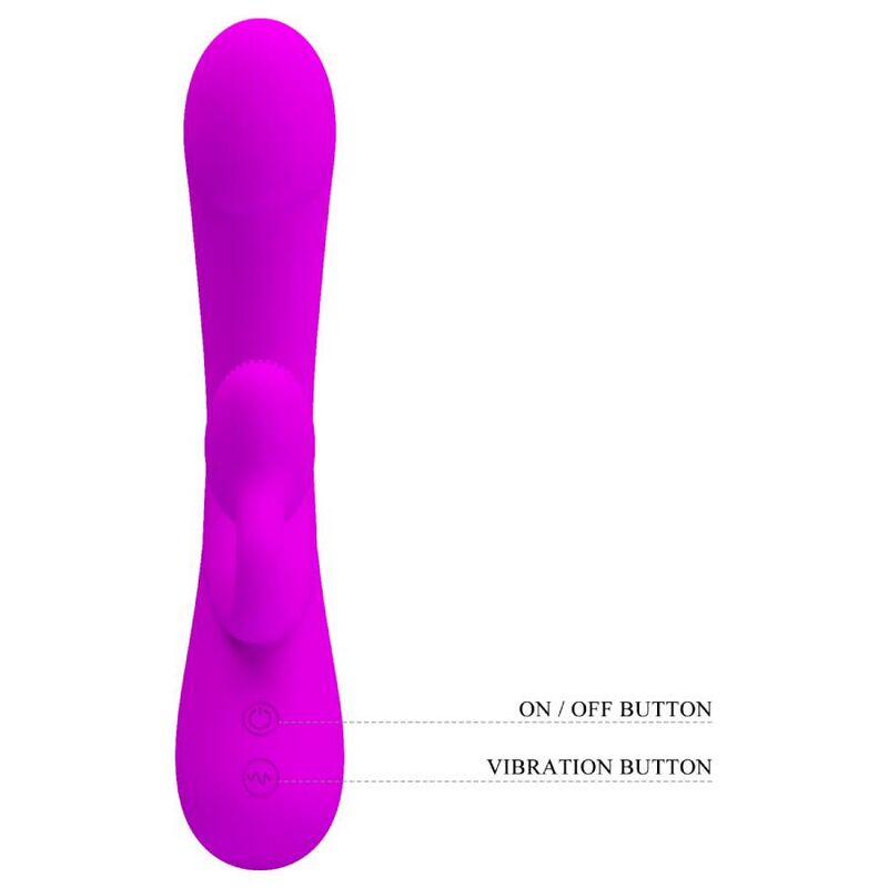 PRETTY LOVE - SINCERE VIBRATOR AND PURPLE SILICONE CLITORAL SUCTION CUP