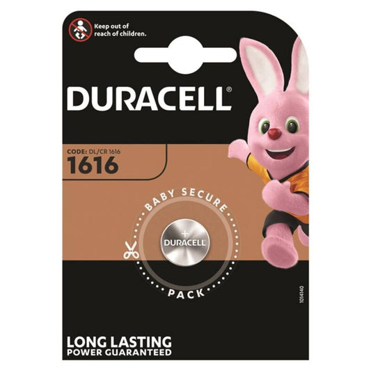 DURACELL - LITHIUM BUTTON BATTERY CR1616 3V 1 UNIT