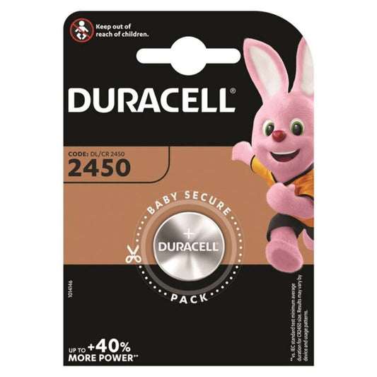 DURACELL - LITHIUM BUTTON BATTERY CR2450 3V 1 UNIT