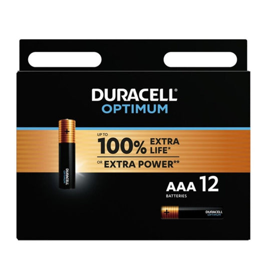 DURACELL - BATTERIA ALCALINA OPTIMUM 200 AAA LR03 12 UNIT - DURACELL | Lingerie Harness Boutique