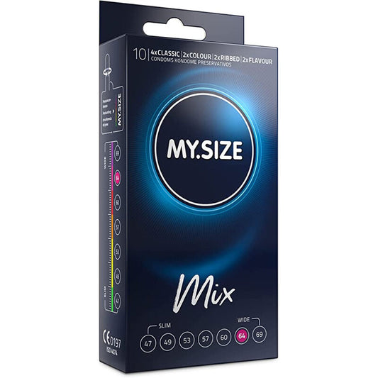 MY SIZE - MIX OF CONDOMS 64 MM 10 UNIT