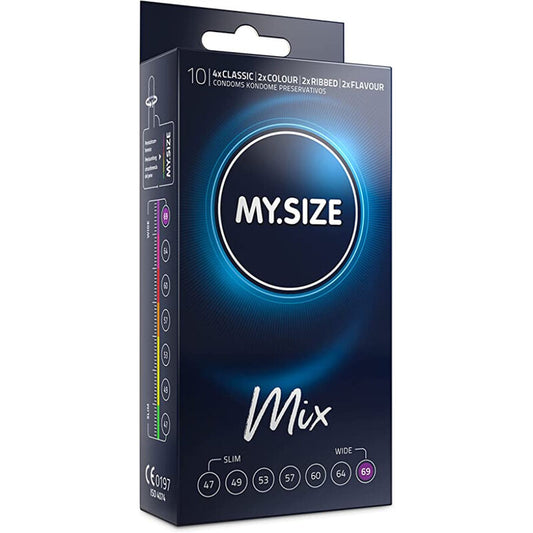 MY SIZE - MIX OF CONDOMS 69 MM 10 UNIT