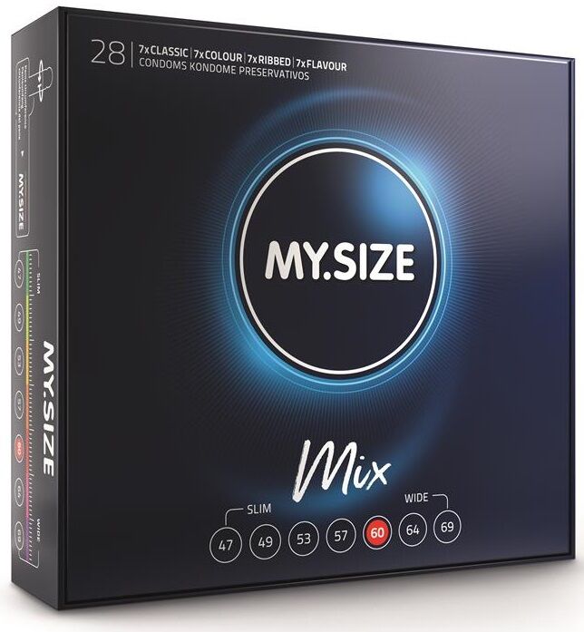MY SIZE - MIX PRESERVATIVI 60 MM 28 UNIT - MY SIZE MIX | Lingerie Harness Boutique