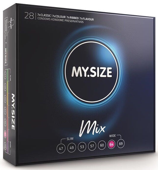 MY SIZE - MIX OF CONDOMS 64 MM 28 UNITS