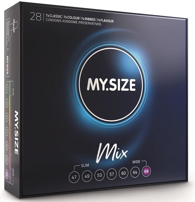 MY SIZE - MIX OF CONDOMS 69 MM 28 UNITS