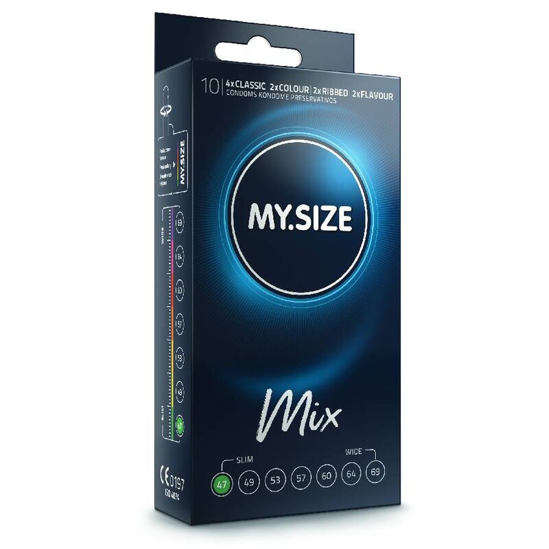 MY SIZE - MIX OF CONDOMS 47 MM 10 UNIT