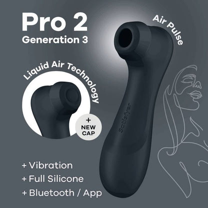 SATISFYER - PRO 2 GENERAZIONE 3 BLUETOOTH LILLA E APP - SATISFYER AIR PULSE | Lingerie Harness Boutique