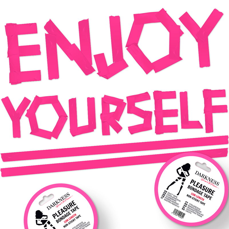 DARKNESS - NASTRO BONDAGE ROSA NON APPICCICOSO 15 M - DARKNESS BONDAGE | Lingerie Harness Boutique