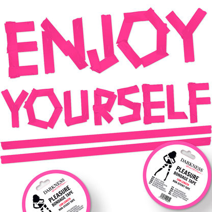 DARKNESS - NASTRO BONDAGE ROSA NON APPICCICOSO 15 M - DARKNESS BONDAGE | Lingerie Harness Boutique