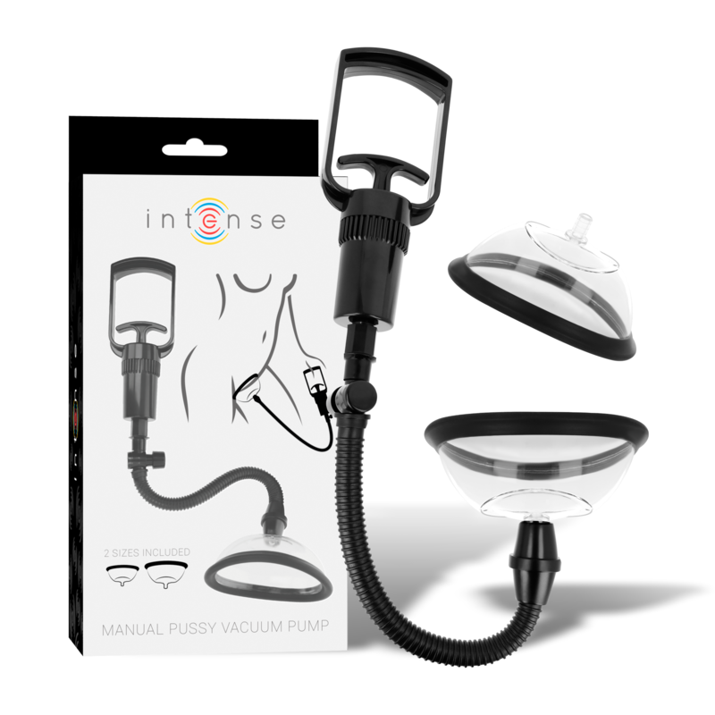 INTENSE - PUMP POMPA MANUALE VAGINALE CON DUE COPPE INTERCAMBIABILI - INTENSE PUMP | Lingerie Harness Boutique