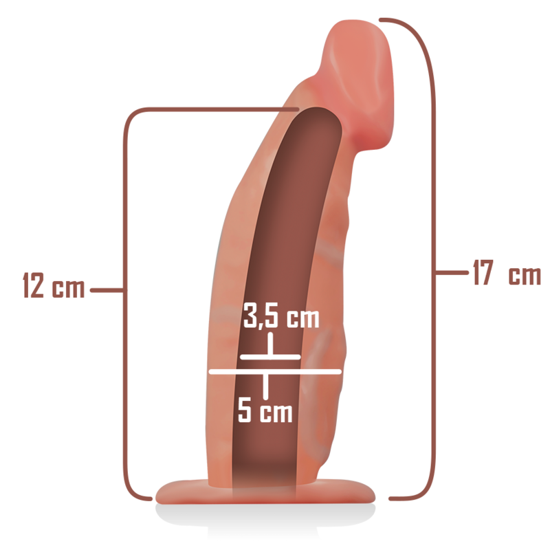 INTENSE - IMBRACATURA CAVA CON DILDO 18 X 3,5 CM - INTENSE COUPLES TOYS | Lingerie Harness Boutique