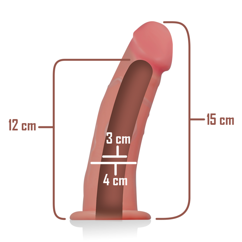 INTENSE - IMBRACATURA CAVA CON DILDO 16 X 3 CM - INTENSE COUPLES TOYS | Lingerie Harness Boutique