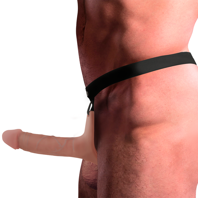 INTENSE - IMBRACATURA CAVA CON DILDO IN SILICONE 16 X 3,5 CM - INTENSE COUPLES TOYS | Lingerie Harness Boutique