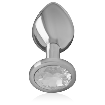 INTENSE - PLUG ANALE IN METALLO ALLUMINIO CON CRISTALLO ARGENTO MISURA S - INTENSE ANAL TOYS | Lingerie Harness Boutique