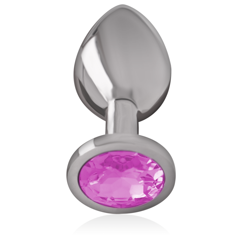 INTENSE - PLUG ANALE IN METALLO ALLUMINIO CON CRISTALLO ROSA TAGLIA S - INTENSE ANAL TOYS | Lingerie Harness Boutique