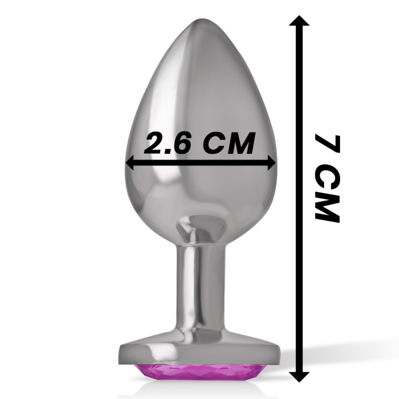 INTENSE - PLUG ANALE IN METALLO ALLUMINIO CON CRISTALLO ROSA TAGLIA S - INTENSE ANAL TOYS | Lingerie Harness Boutique