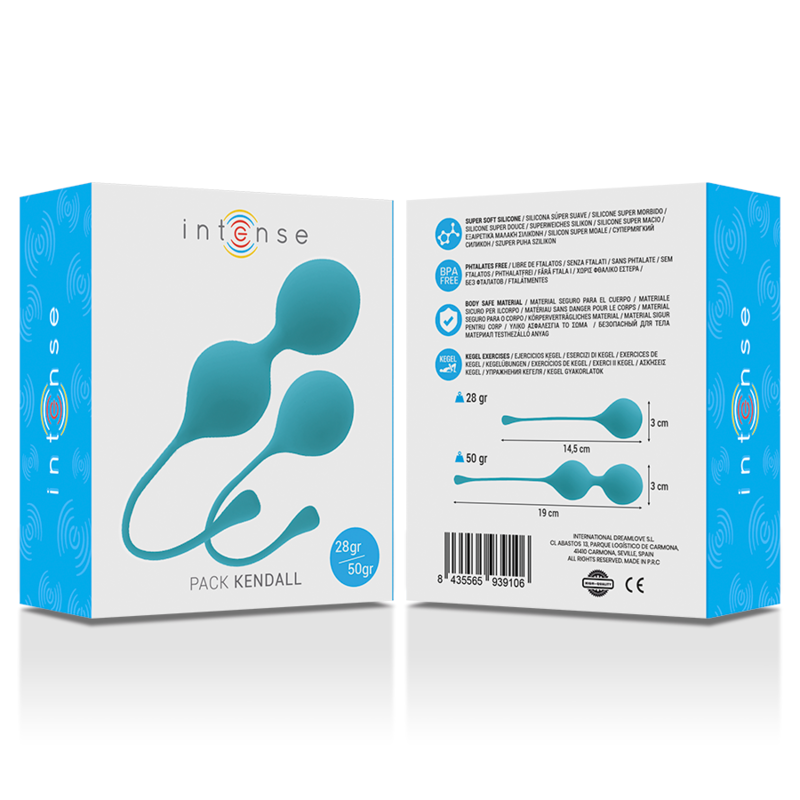 INTENSE - PACK PALLE KEGEL KENDALL BLU - INTENSE HEALTH & FUN | Lingerie Harness Boutique
