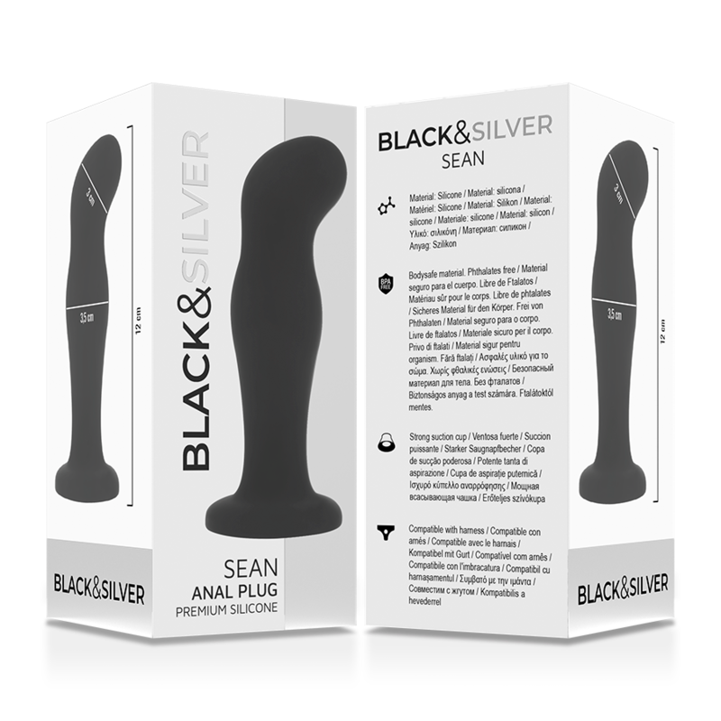 BLACK&SILVER - SEAN PLUG ANALE PREMIUM IN SILICONE NERO - BLACK&SILVER | Lingerie Harness Boutique