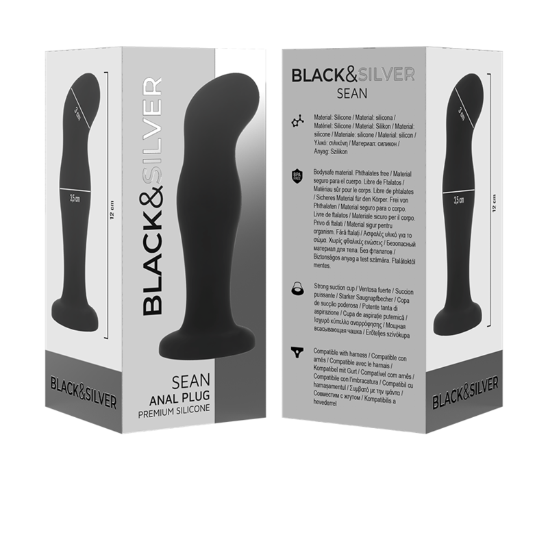 BLACK&SILVER - SEAN PLUG ANALE PREMIUM IN SILICONE NERO - BLACK&SILVER | Lingerie Harness Boutique
