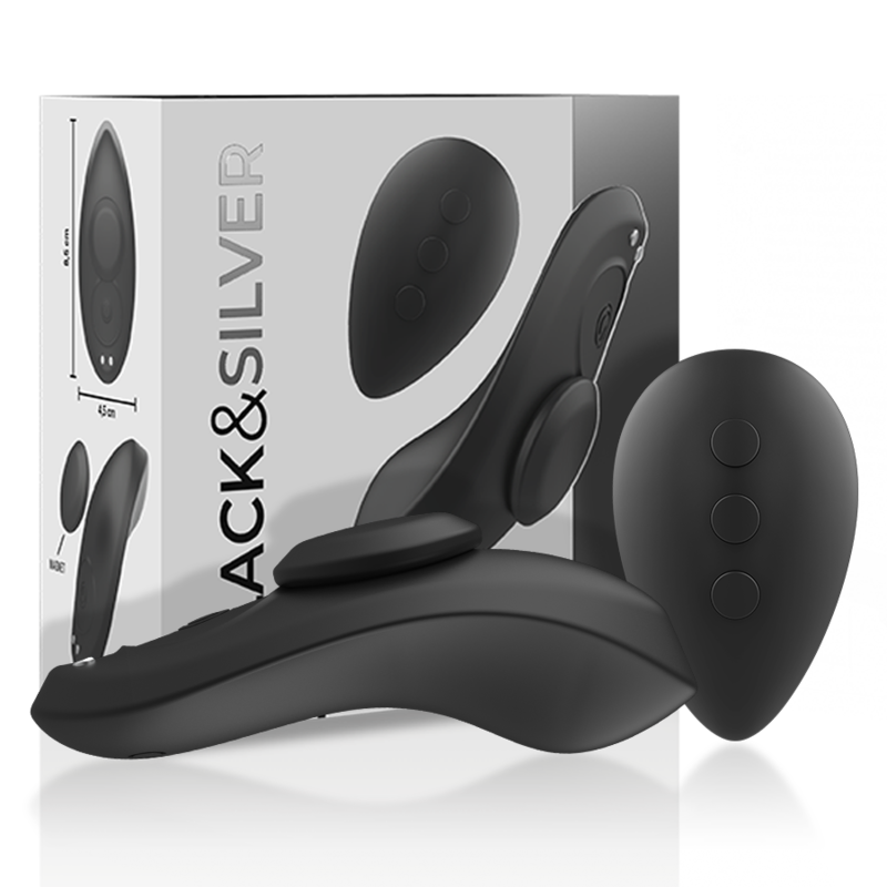 BLACK&SILVER - PANTALONE VIBRATORE IN SILICONE RICARICABILE PRESTON NERO - BLACK&SILVER | Lingerie Harness Boutique