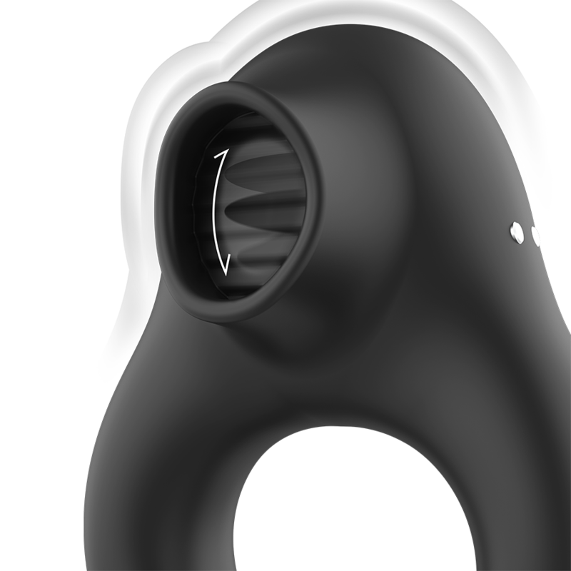 BLACK&SILVER - ANELLO VIBRATORE IN SILICONE 3 MOTORI RICARICABILE NERO - BLACK&SILVER | Lingerie Harness Boutique