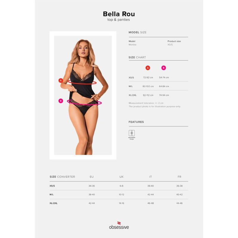 OBSESSIVE - TOP AND PANTIES BELLA ROU XS/S