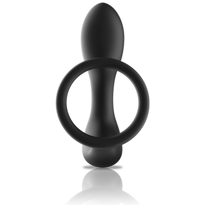 BLACK&SILVER - MASSAGGIATORE ANALE CON TELECOMANDO RICARICABILE IN SILICONE NERO - BLACK&SILVER | Lingerie Harness Boutique