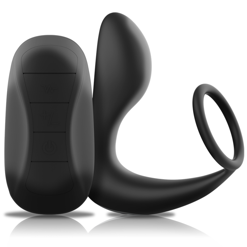 BLACK&SILVER - MASSAGGIATORE ANALE CON TELECOMANDO RICARICABILE IN SILICONE NERO - BLACK&SILVER | Lingerie Harness Boutique