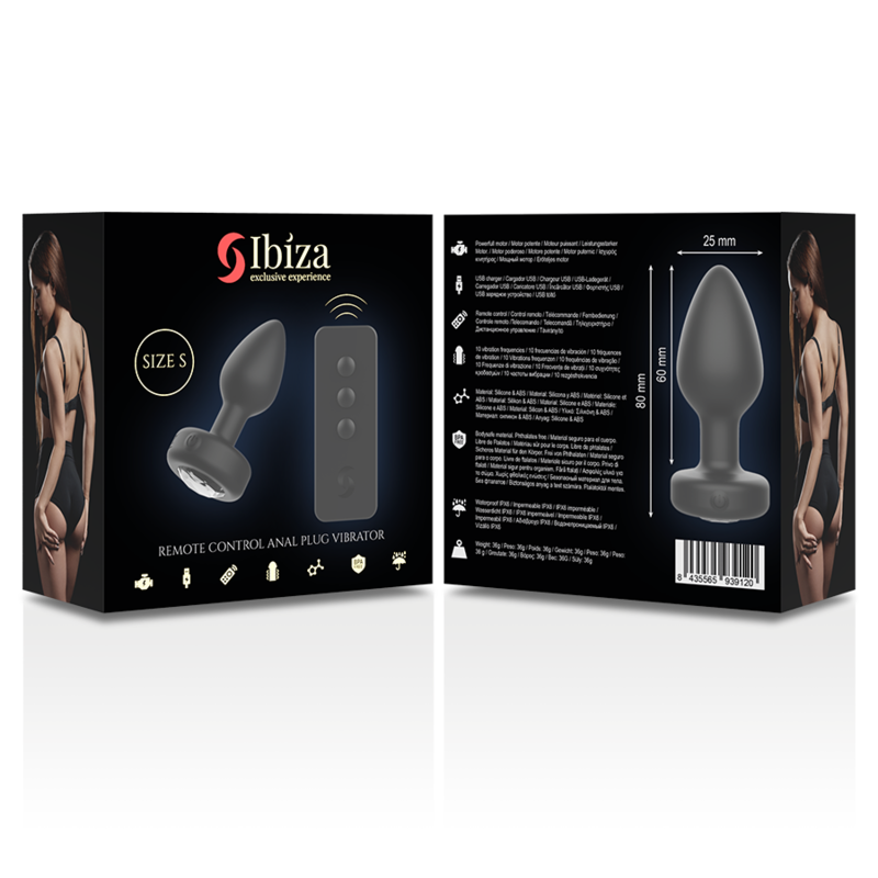 IBIZA - PLUG ANALE TELECOMANDO TAGLIA S - IBIZA TECHNOLOGY | Lingerie Harness Boutique