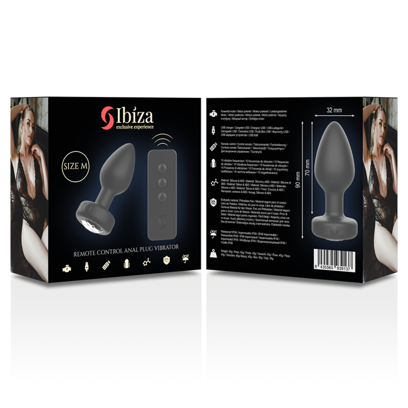 IBIZA - REMOTE CONTROL BUTT PLUG SIZE M