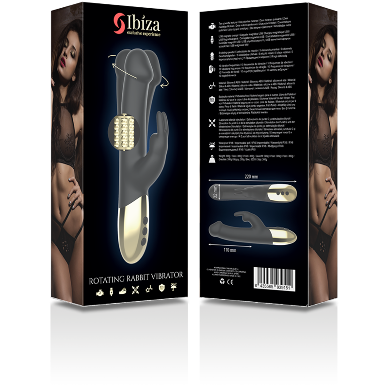 IBIZA - VIBRATORE ROTANTE A CONIGLIO - IBIZA TECHNOLOGY | Lingerie Harness Boutique