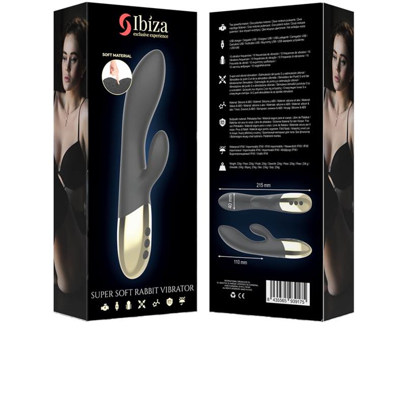 IBIZA - VIBRATORE CONIGLIO SUPER MORBIDO - IBIZA TECHNOLOGY | Lingerie Harness Boutique