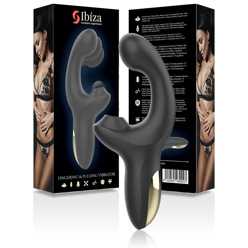 IBIZA - VIBRATORE CON DITA E PULSAZIONI - IBIZA TECHNOLOGY | Lingerie Harness Boutique