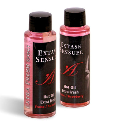 EXTASE SENSUAL - OLIO DA MASSAGGIO CON EFFETTO FRAGOLA EXTRA FRESCO 100 ML - EXTASE SENSUAL | Lingerie Harness Boutique