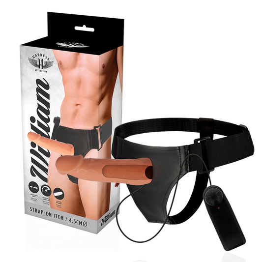 HARNESS ATTRACTION - WILLIAN HOLLOW RNES CON VIBRATORE 17 CM -O- 4.5 CM - HARNESS ATTRACTION | Lingerie Harness Boutique