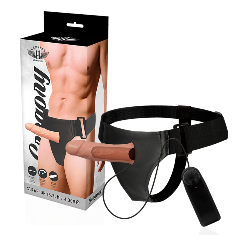 HARNESS ATTRACTION - GREGORY HOLLOW RNES CON VIBRATORE 16.5 CM -O- 4.3 CM - HARNESS ATTRACTION | Lingerie Harness Boutique