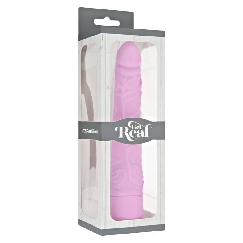 GET REAL - VIBRATORE CLASSICO SLIM ROSA - GET REAL | Lingerie Harness Boutique