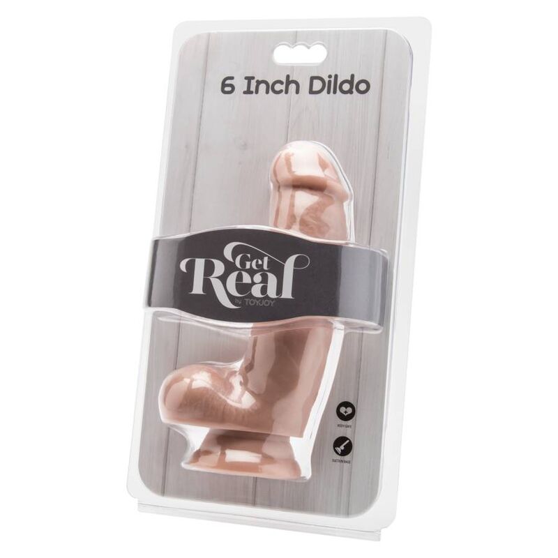 GET REAL - DILDO 12 CM CON PALLE DI PELLE - GET REAL | Lingerie Harness Boutique
