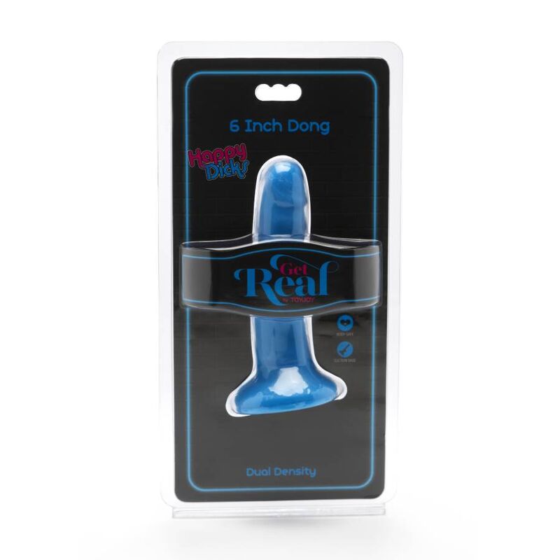 GET REAL - HAPPY DICKS DONG 12 CM BLU - GET REAL | Lingerie Harness Boutique