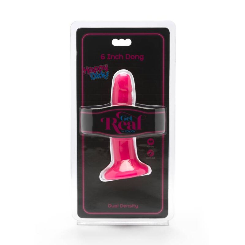 GET REAL - HAPPY DICKS DONG 12 CM ROSA - GET REAL | Lingerie Harness Boutique