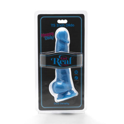 GET REAL - HAPPY DICKS 19 CM CON SFERE BLU - GET REAL | Lingerie Harness Boutique